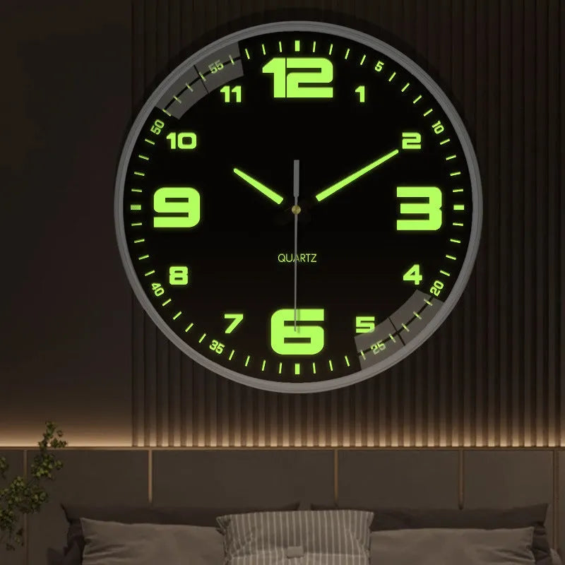 8-inch 20cm luminous wall clock with modern design for home or office use