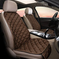 Ringer Plush Winter Car Seat Cushion in coffee colour on car seat
