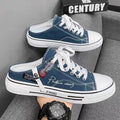 Men's canvas slip-on casual shoes in black and blue colour options