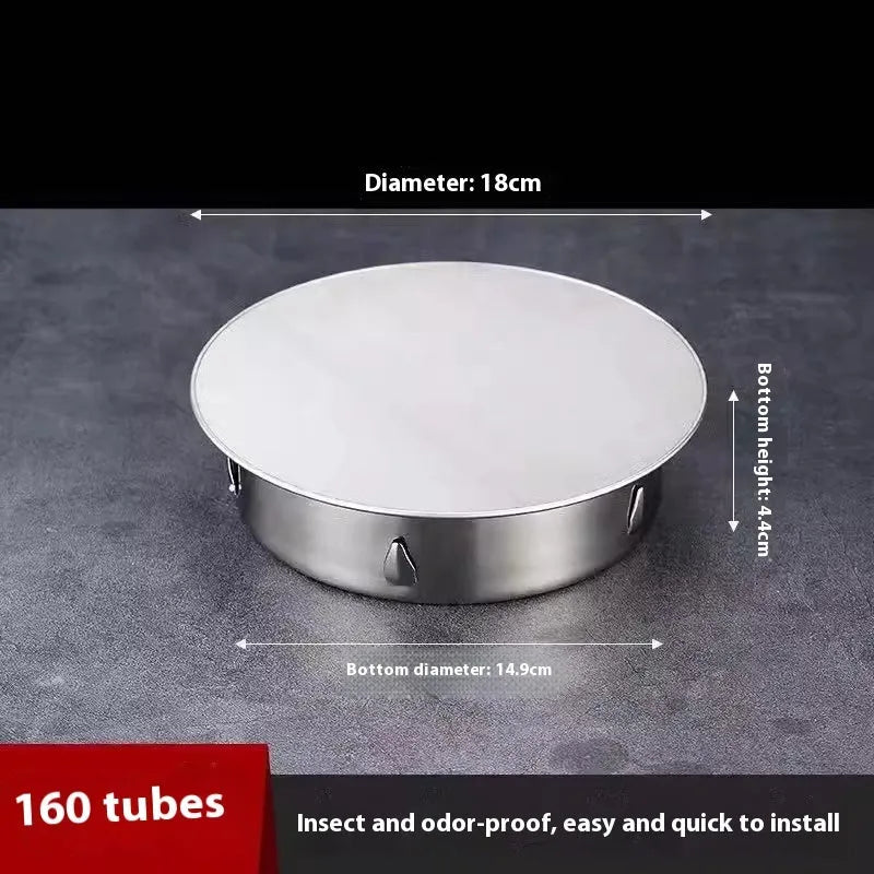Stainless steel floor drain deodorant seal cover for 201 to 160 tube plugs in modern design