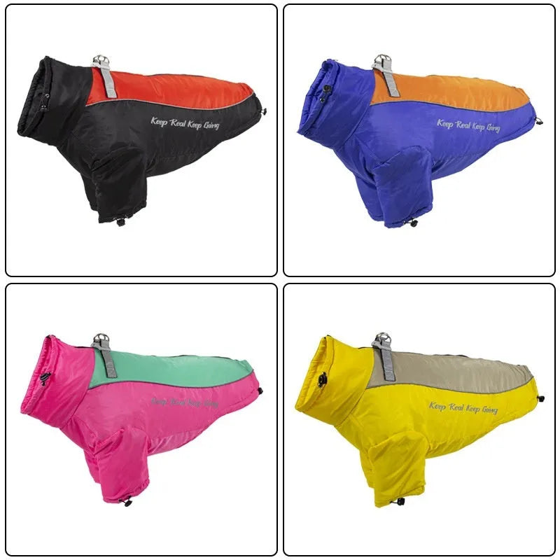 Polar fleece liner dog jacket in multiple colours for sizes XL through 6XL