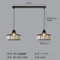 Modern crystal chandelier with LED lighting in black or gold finish, suitable for study or restaurant ceilings