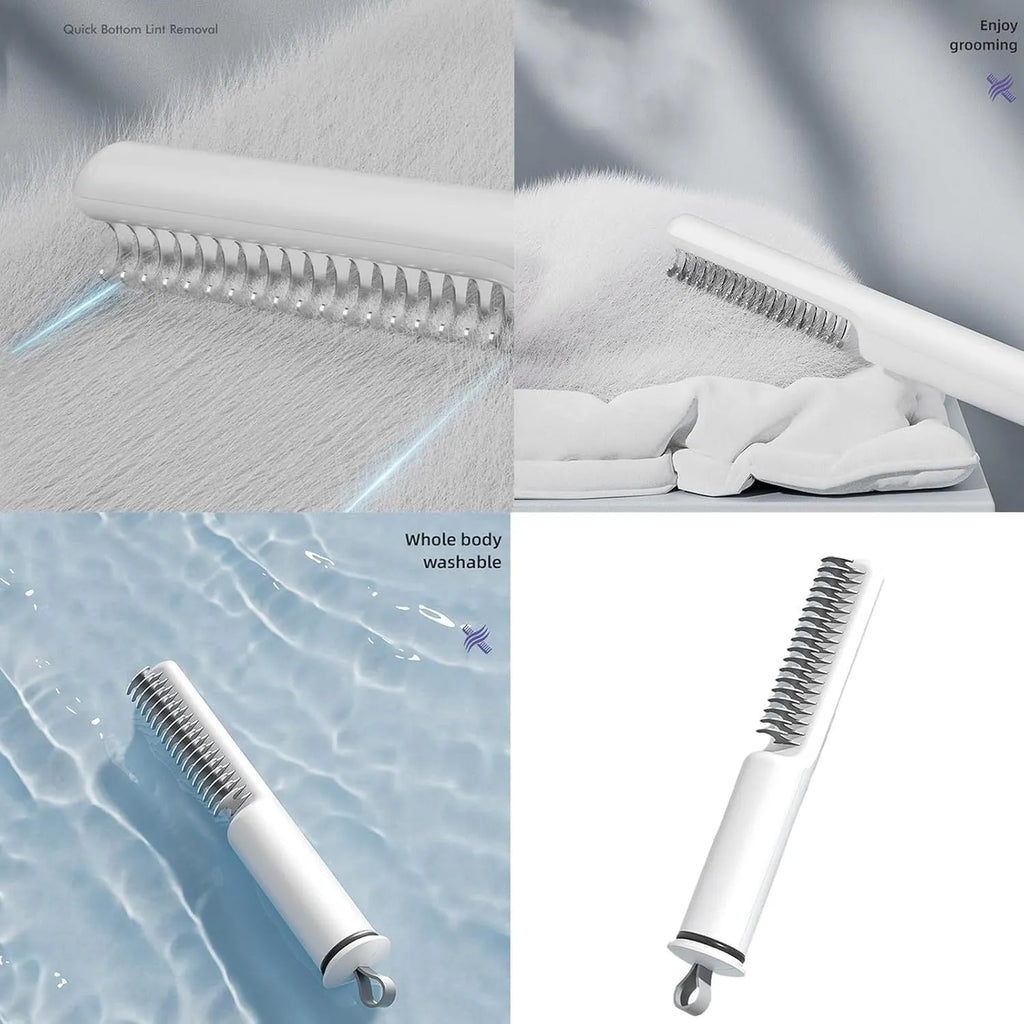Stainless steel dematting comb for pets with 18.8cm length and user-friendly handle for removing hair knots and mats