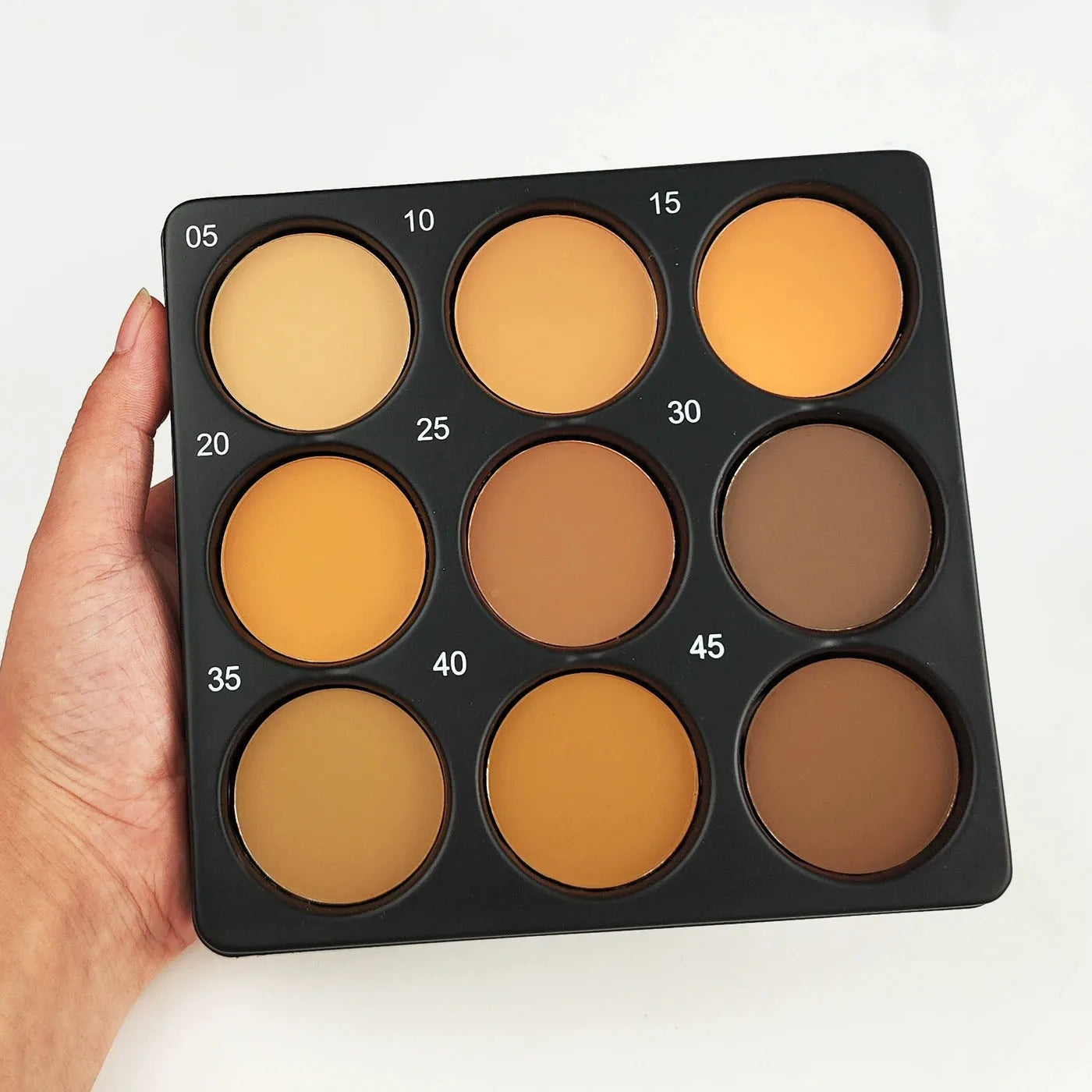 Dark matte makeup palette with 9 colours, repair disk, for punk INS national fashion styles
