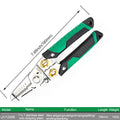 Multifunctional stainless steel wire stripper with seven apertures and two-colour ABS handle for electrical work