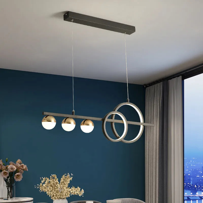 Rectangular aluminium ceiling lamp in black or gold with LED light source and remote control for dimming