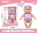 Simulation baby vinyl figurine doll displayed on a surface, showing detailed features.