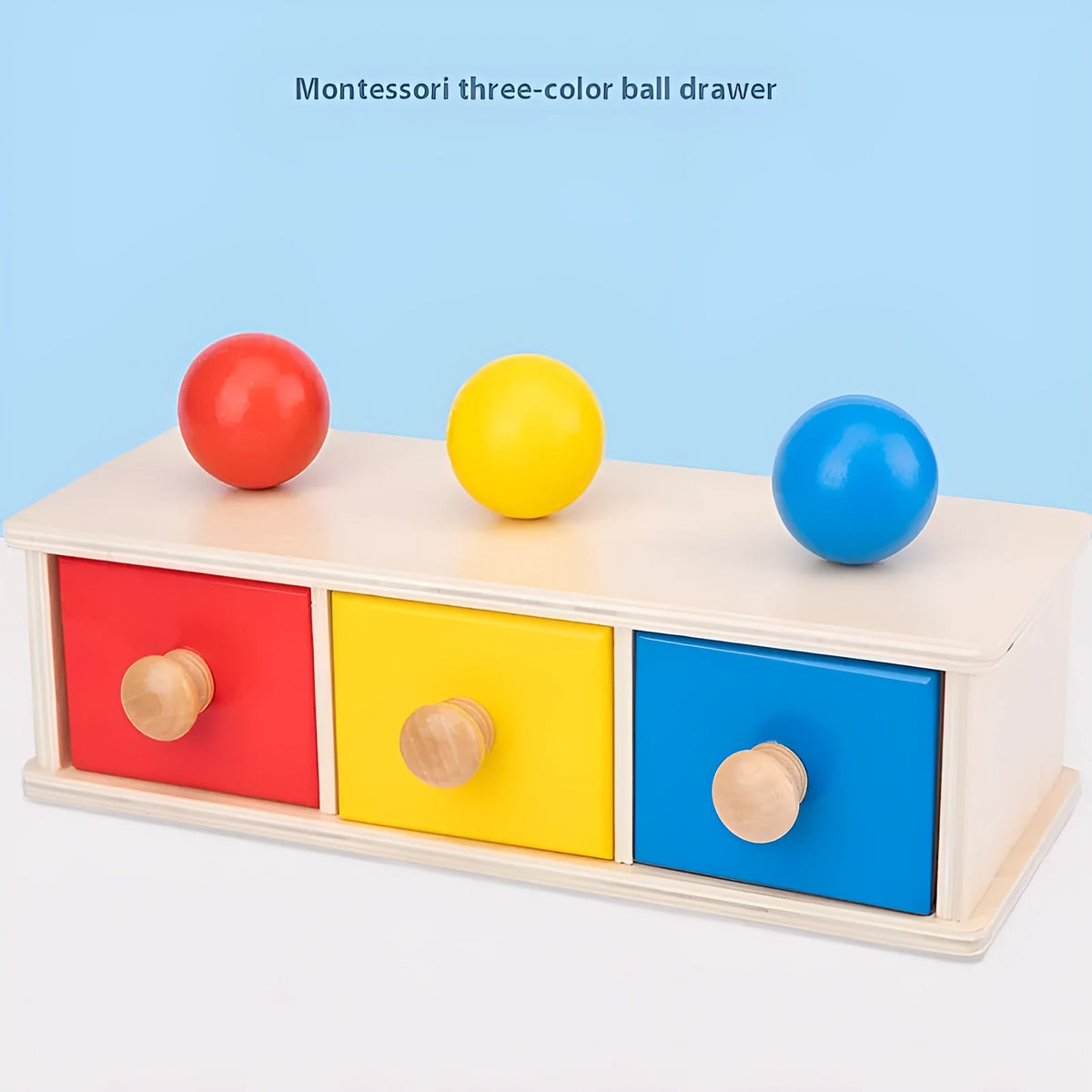 Wooden coin box drawer game 14.5 x 13 x 9 cm early education toy for infants aged 0-3 years
