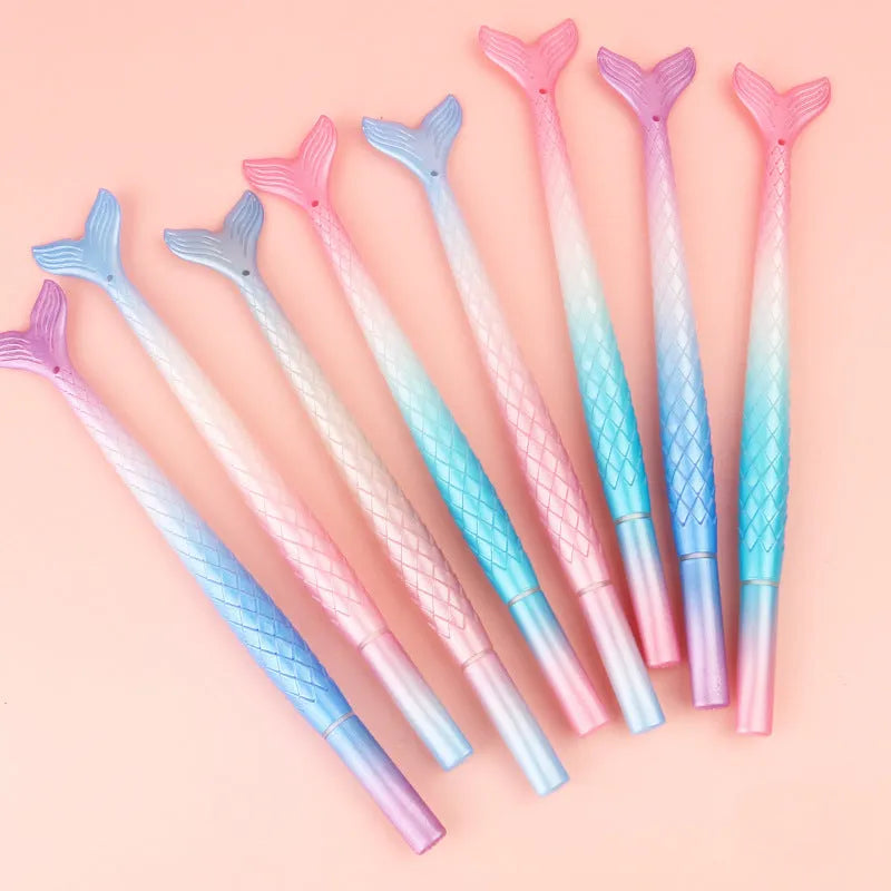 Creative cartoon mermaid pen with 0.38mm fine needle tube writing tip