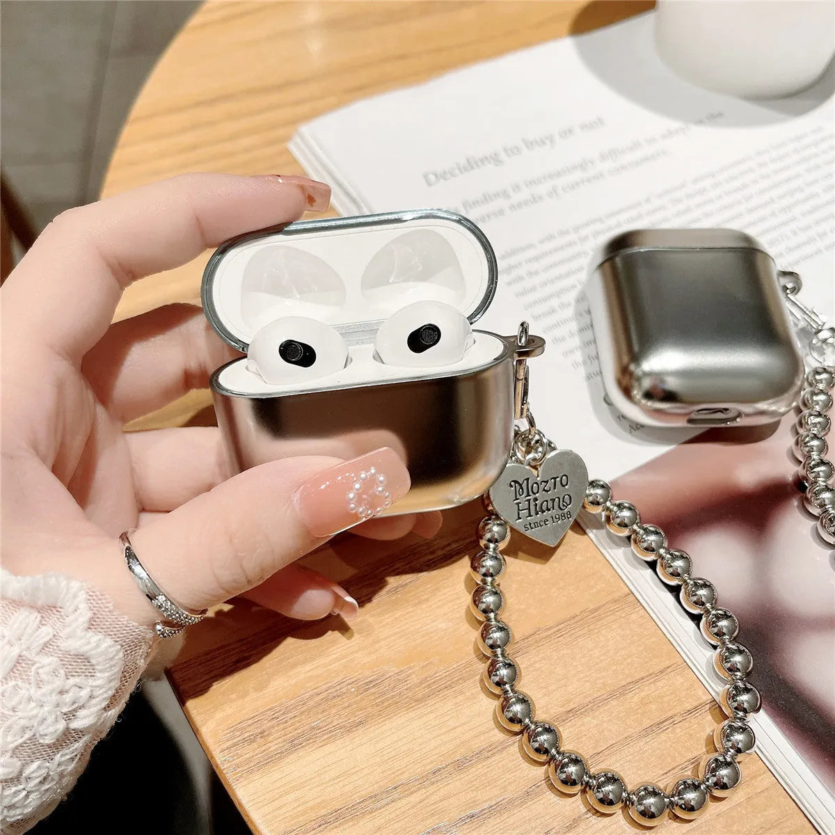 Matte plating TPU protective cover for AirPods case with electroplating finish