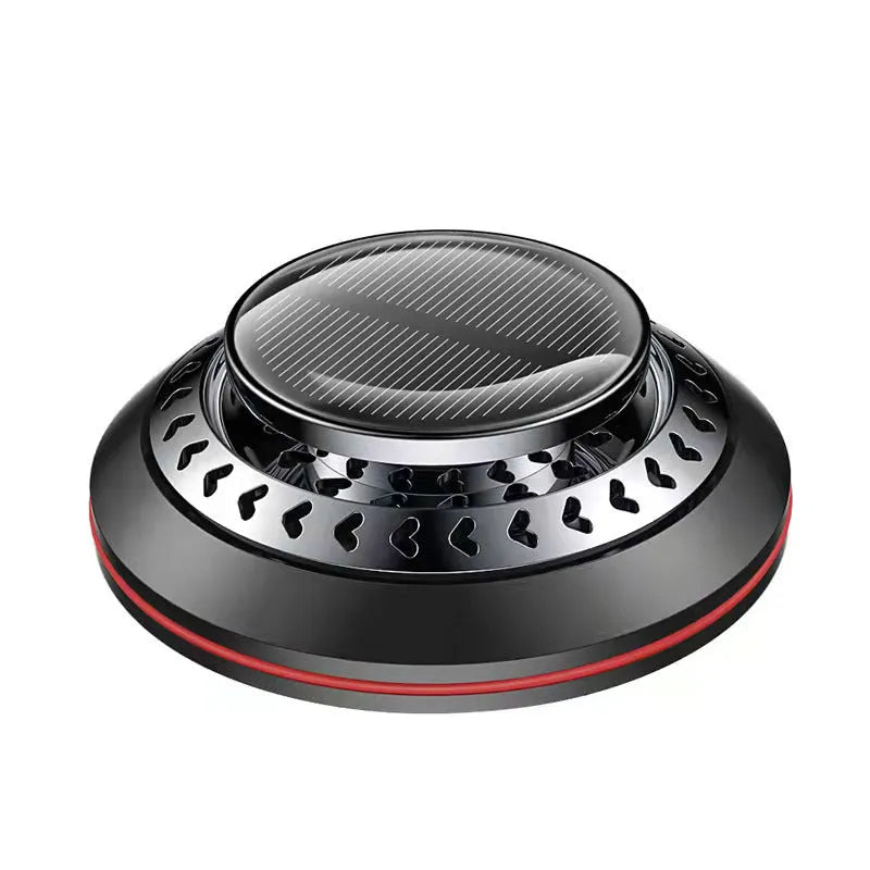 Solar seat air purifier car fragrance dispenser in aluminium alloy black red silver