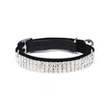 Rhinestone suede cat collar with adjustable length from 20cm to 30cm and velvet material in various colours