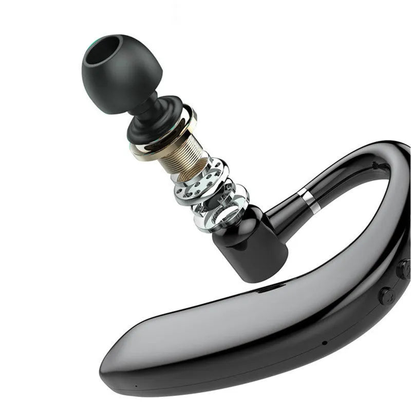 Black blue wireless Bluetooth unilateral in-ear headset with 10mm speaker and 90 mAh battery