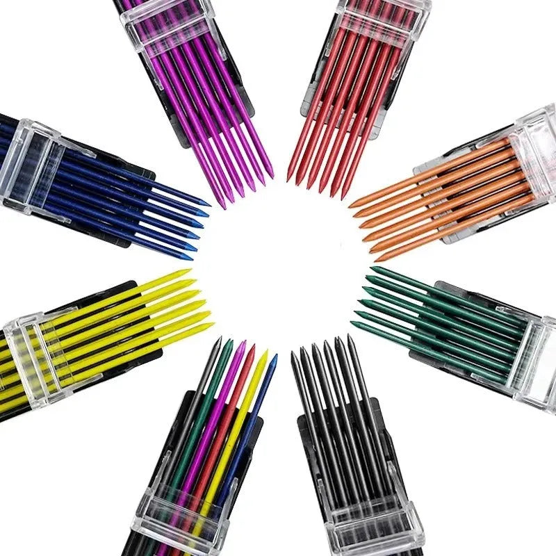 Box of 12 mechanical pencil leads in rainbow colours for 0.5mm pencils