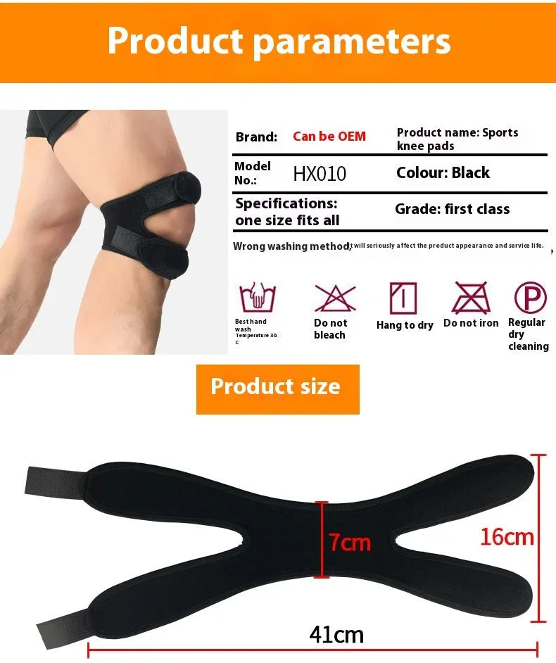 One pair of protective sports knee pads designed for shock absorption during basketball and football.
