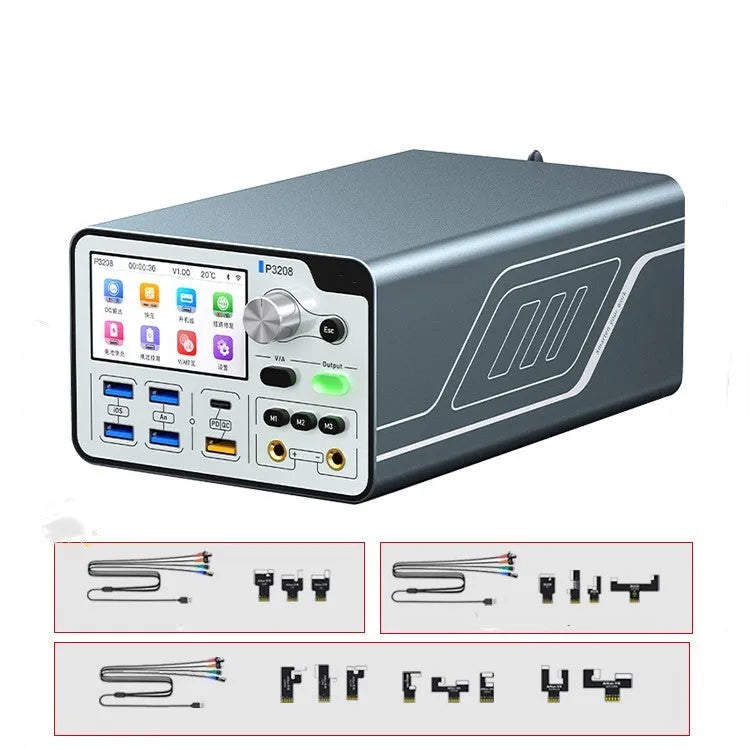 320W intelligent regulated power supply with 3.0 inch display showing voltage and current readings