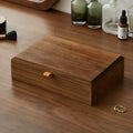 Large capacity wooden jewellery box in Black Walnut with spray painted retro finish for household jewellery storage