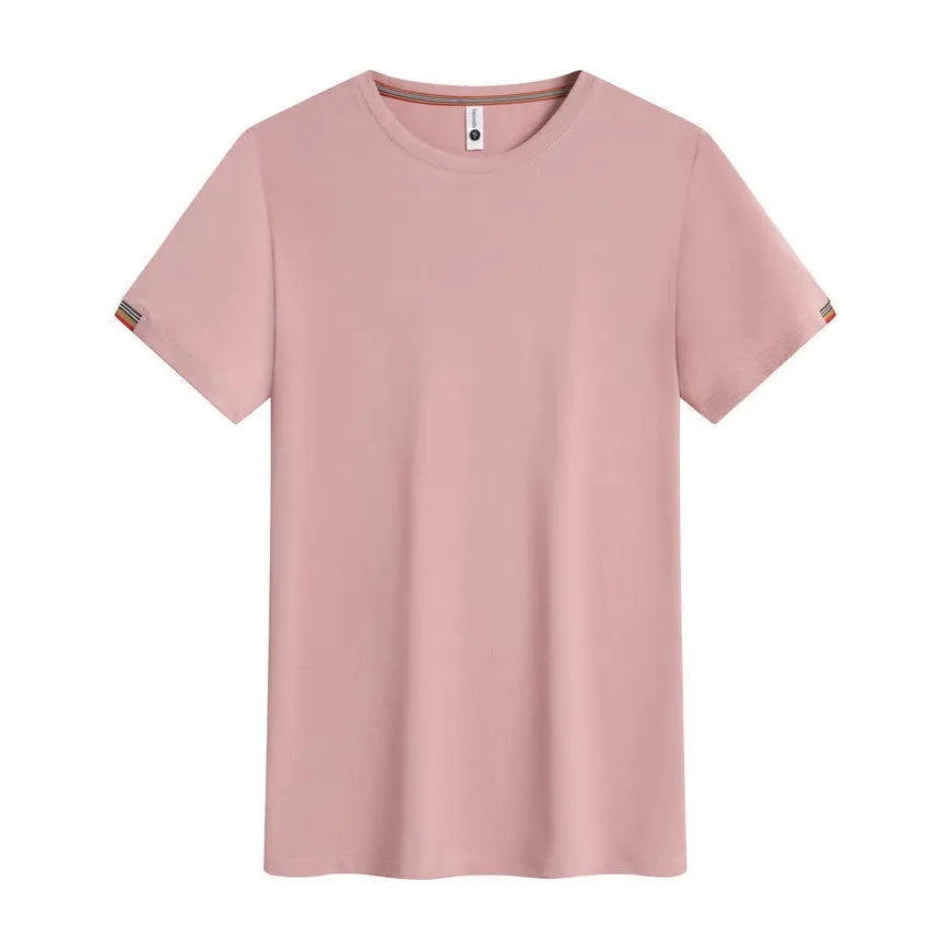 Men's round neck ice-feel pullover shirt for business casual wear in multiple colours