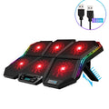 Ice Magic 6 notebook radiator with six black and red fans, measuring 426mm wide, for laptop cooling