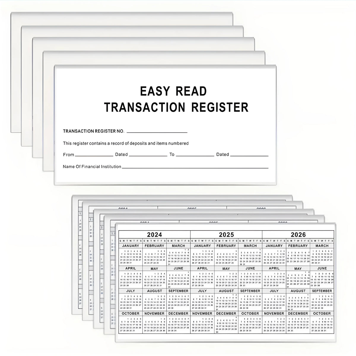 54K paper deposit journal for bank checking account records, single paper journal for handwritten deposits