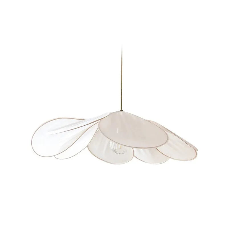 Bohemian style cloth-craft hanging chandelier lamp in various colours and sizes.