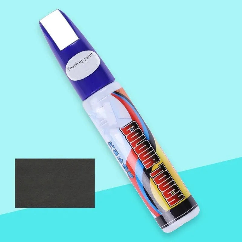 Automotive paint repair pen set with touch-up pen, wax, sponge, and sandpaper for car scratch repairs