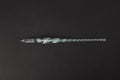 Transparent glass crystal pen with coloured ink visible inside, 0.5mm fine tip, simple modern design