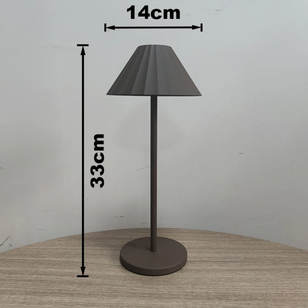 Alloy desk lamp in black with touch dimming and USB‑C charging port