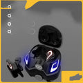 Gaming Bluetooth headset with earplug design in black grey, yellow, or cool black colour options showing wireless earpieces