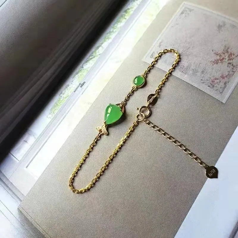Retro-style yellow gold electroplated copper bracelet for unisex wear on a wrist.