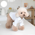 White formal autumn and winter pet shirt for dogs and cats, sizes 2XS to 3XL, cloth and shirt lining