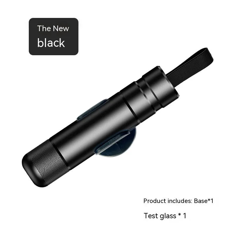 Aluminium alloy car safety hammer with test glass, medium 20mm by 88mm size