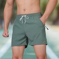 Black fitness shorts with high waist and drawstring, micro-elastic fabric for sports