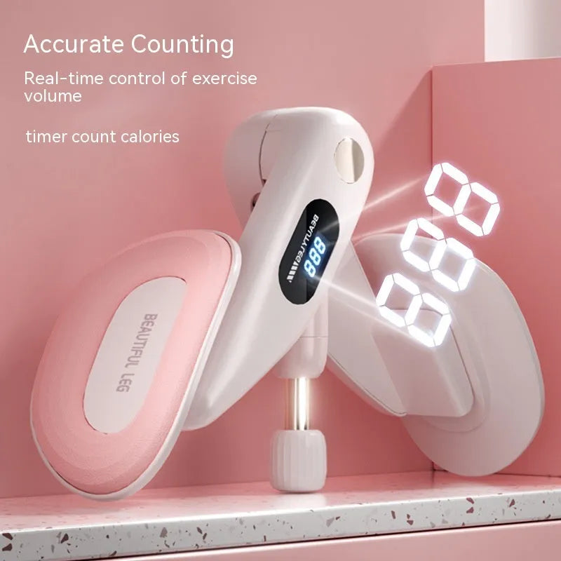 Grey pelvic floor muscle trainer with counter display for tracking exercise contractions