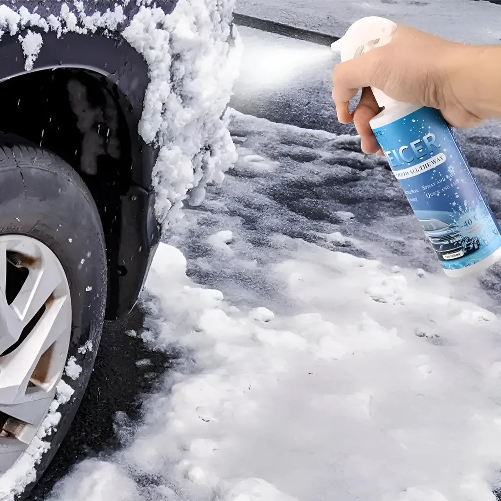 250ml bottle of car windscreen deicer spray for winter ice removal