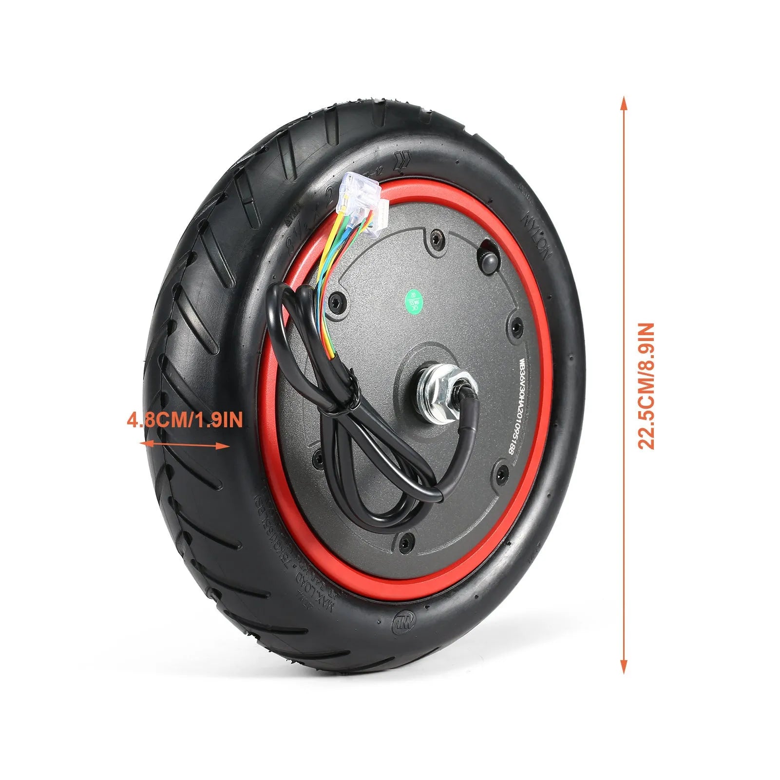 350W Pro electric scooter motor for 8.5-inch wheels showing aluminium housing and mounting brackets