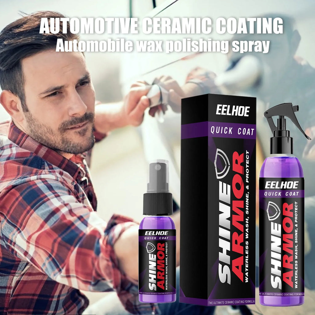 Purple automobile nano coating agent spray bottle with microplated crystal formula for car surface protection
