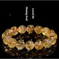 Natural yellow citrine bracelet with geometric beads in Brazilian Yellow, Deep Brazil Yellow, Violent Yellow, or Yellow colour options