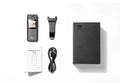 DSJ-S11 black body worn camera showing display screen, wide-angle lens, and compact dimensions