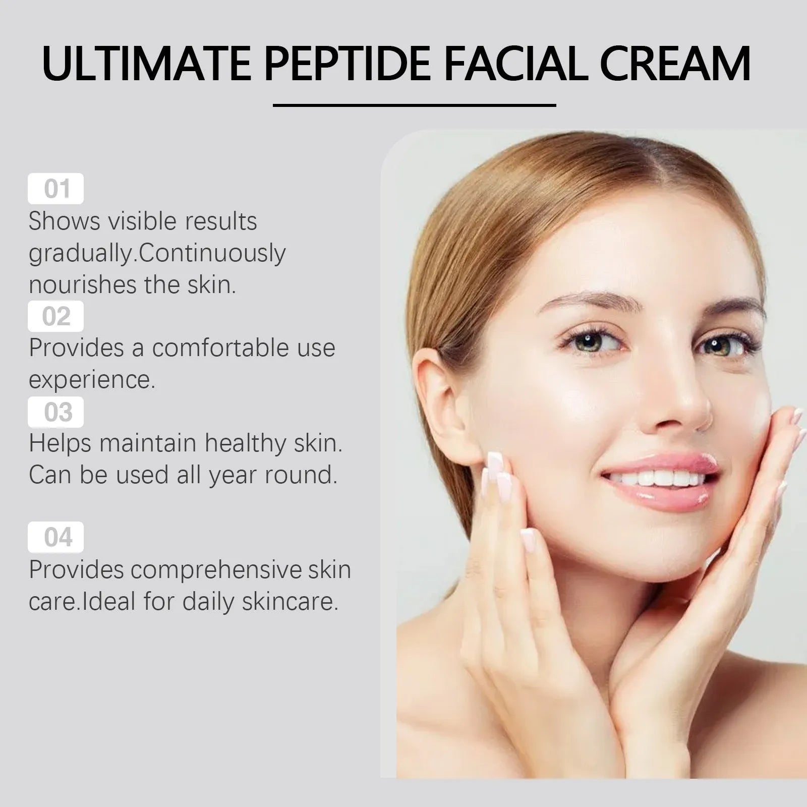 50g jar of deep nourishing moisturising facial cream with ceramide and peptides