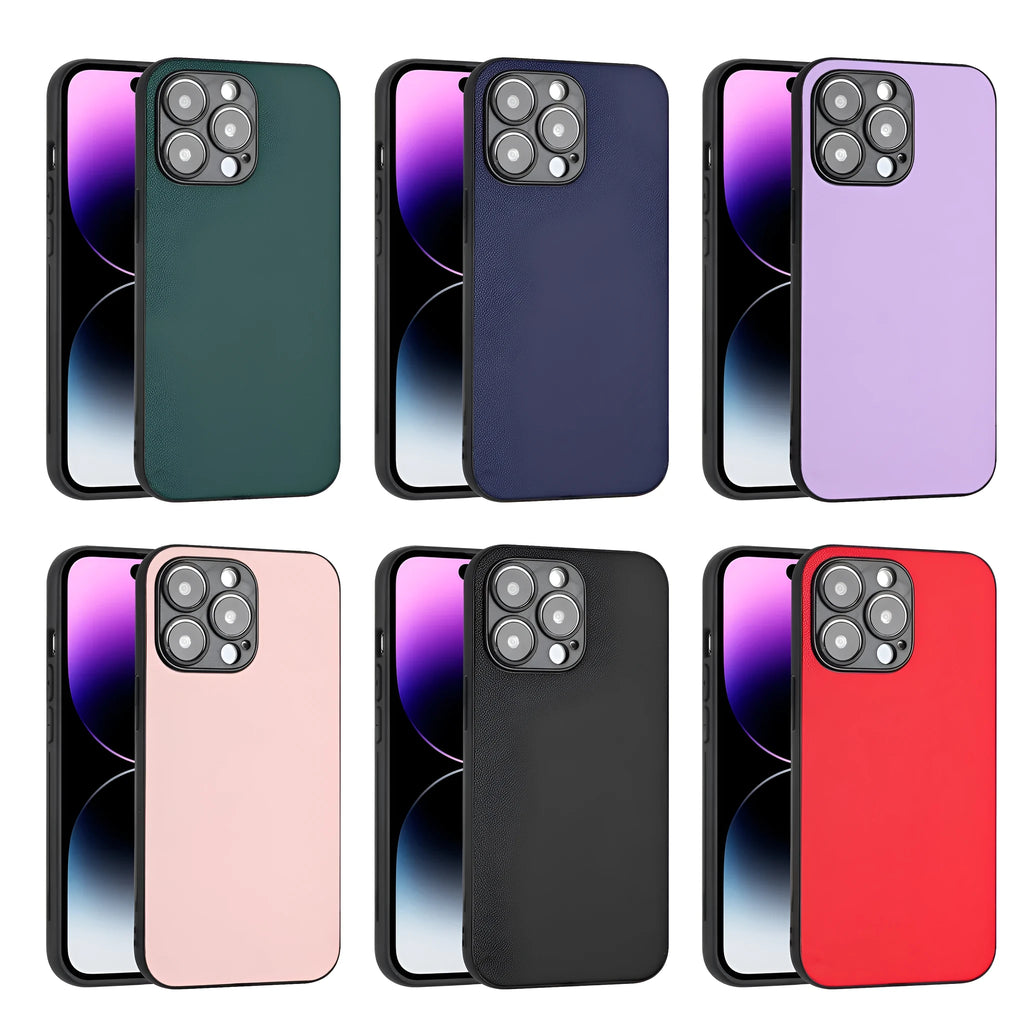 Samsung Galaxy leather-style TPU PU phone case in solid colour with all-inclusive drop-resistant protection
