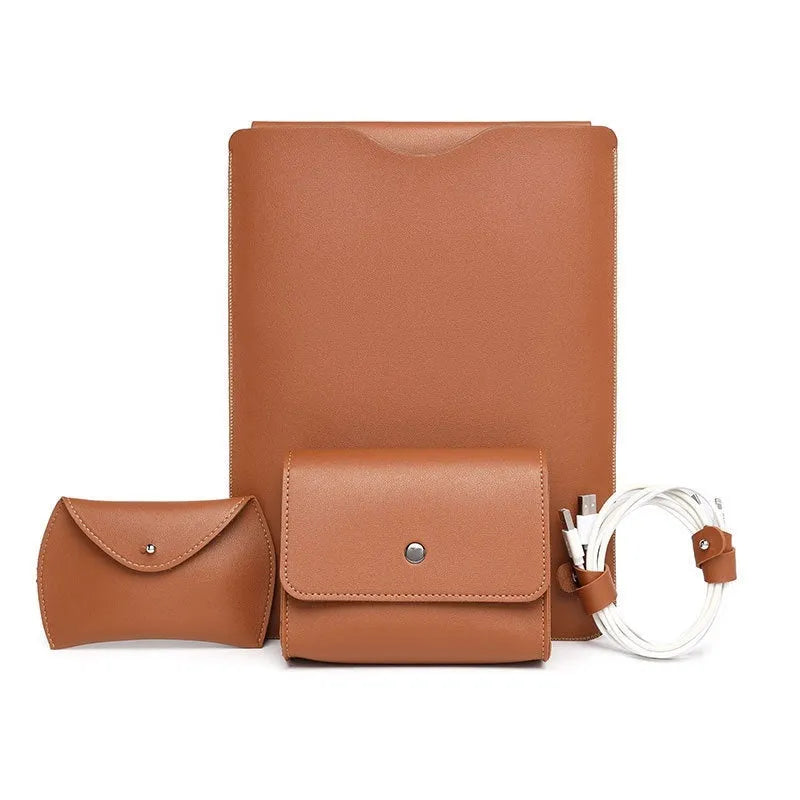 Lock Edge Notebook Leather Liner Bag set showing four imitation leather protective covers in different colours