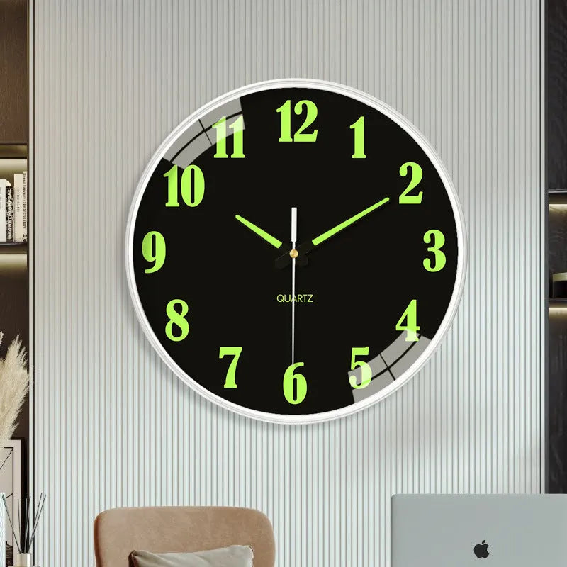 8-inch 20cm luminous wall clock with modern design for home or office use