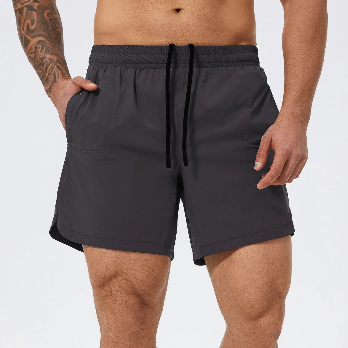 Men's nylon athletic shorts for basketball tennis running in four colours