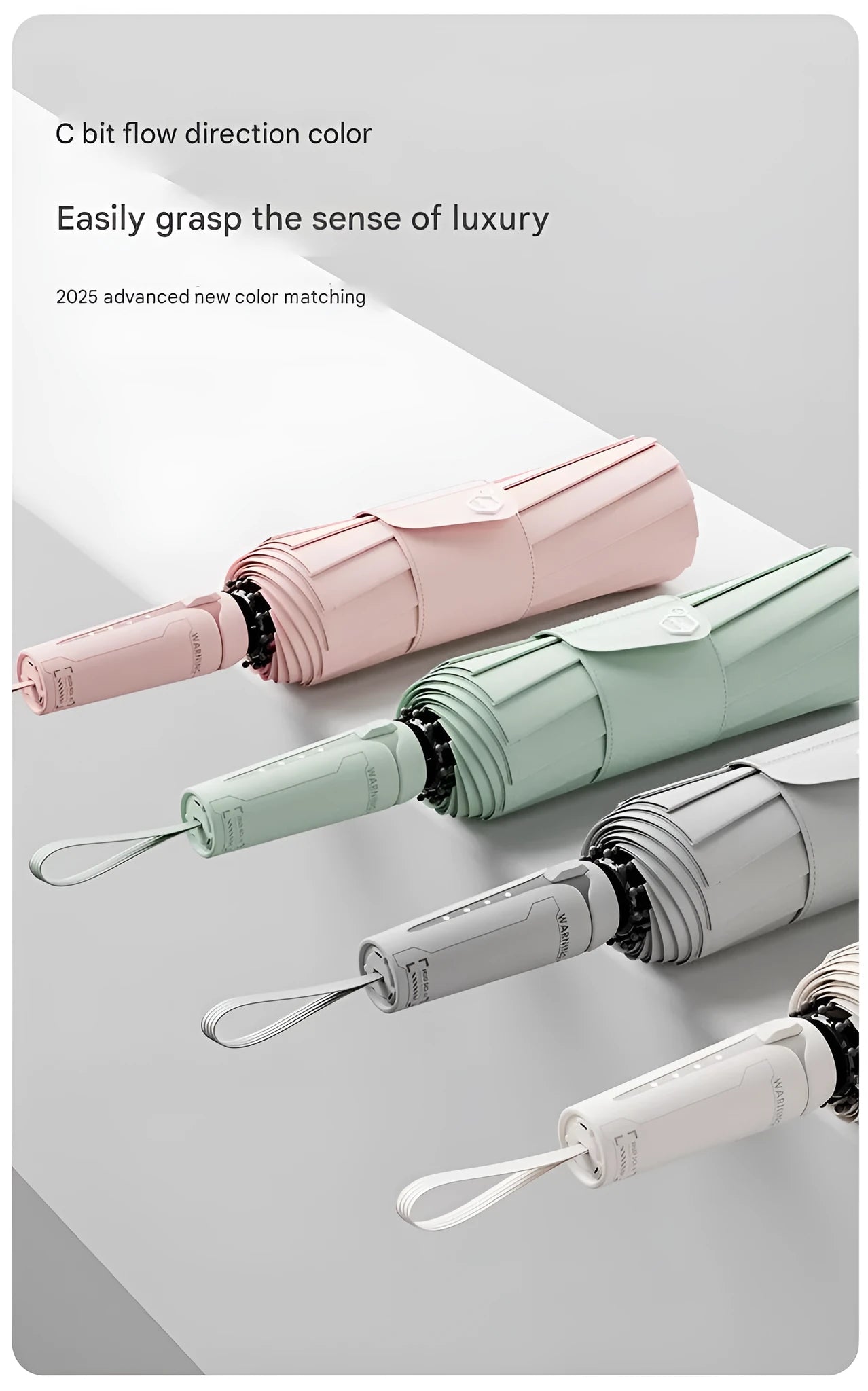Automatic folding umbrella with oversized canopy in multiple colour options