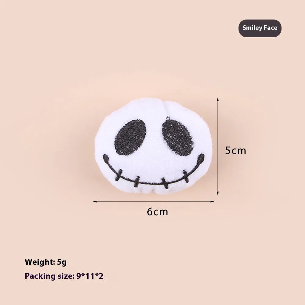Plush cat teaser toy with candy pattern design for interactive feline play