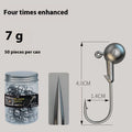 Enhanced jig hooks 50 pieces set with 4 times strength and blood trough design for fishing