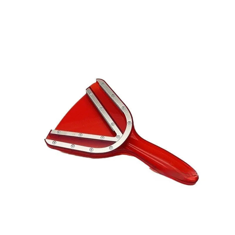 Adjustable telescopic can opener extended to 22.5cm with integrated non-slip bottle opener in red ABS plastic