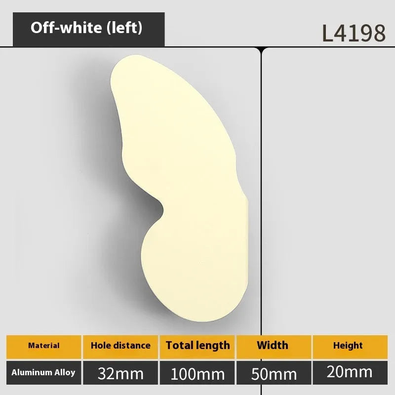Butterfly-shaped cabinet door handle for children's rooms in multiple colour options