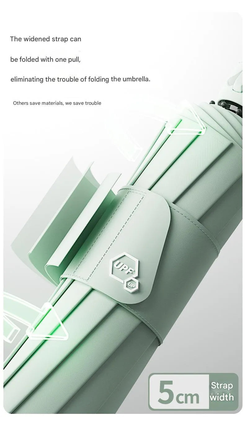 Automatic folding umbrella with oversized canopy in multiple colour options